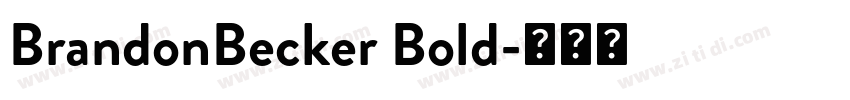 BrandonBecker Bold字体转换